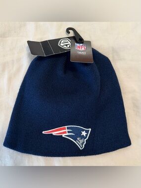 New England Patriots Beanie Hat Navy OTS NFL Knit Cap OSFA NWT